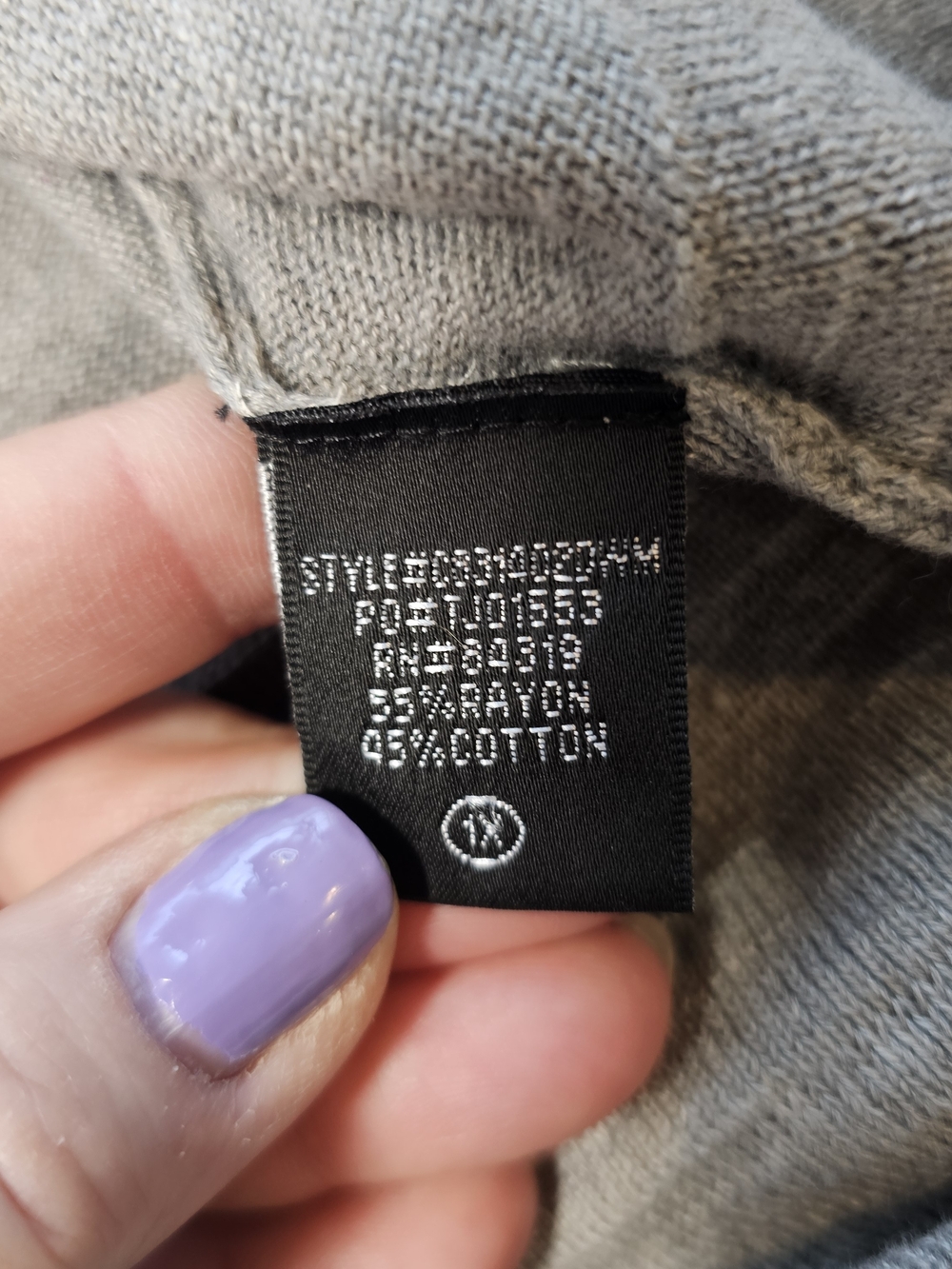 Cysus Grey Ribbed Hem Lightweight Sweater Size 1X - Picture 5 of 8